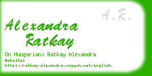 alexandra ratkay business card